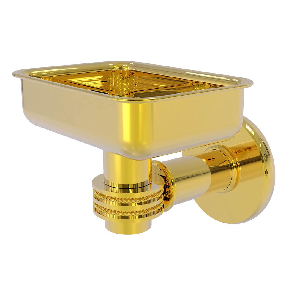 Allied Brass Continental Collection Wall Mounted Soap Dish Holder with Dotted Accents