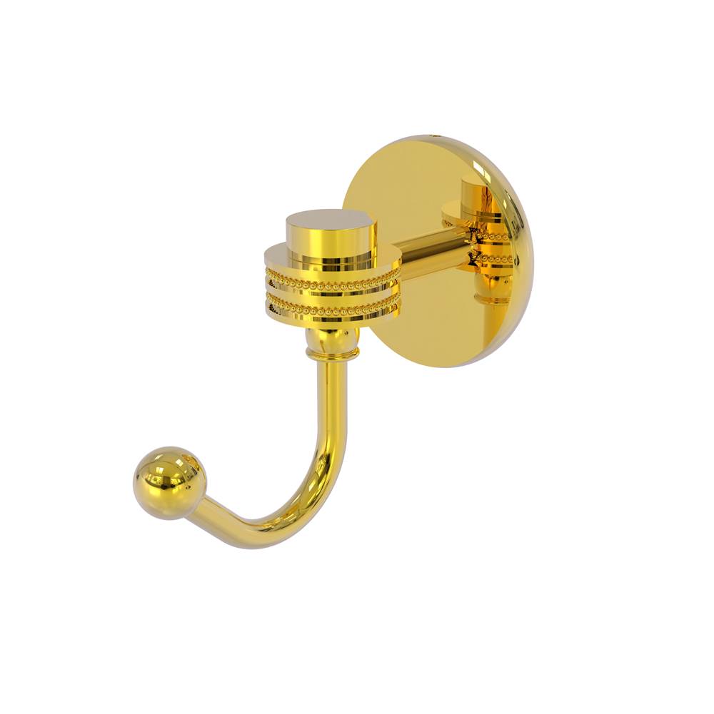 Allied Brass Satellite Orbit One Robe Hook with Dotted Accents