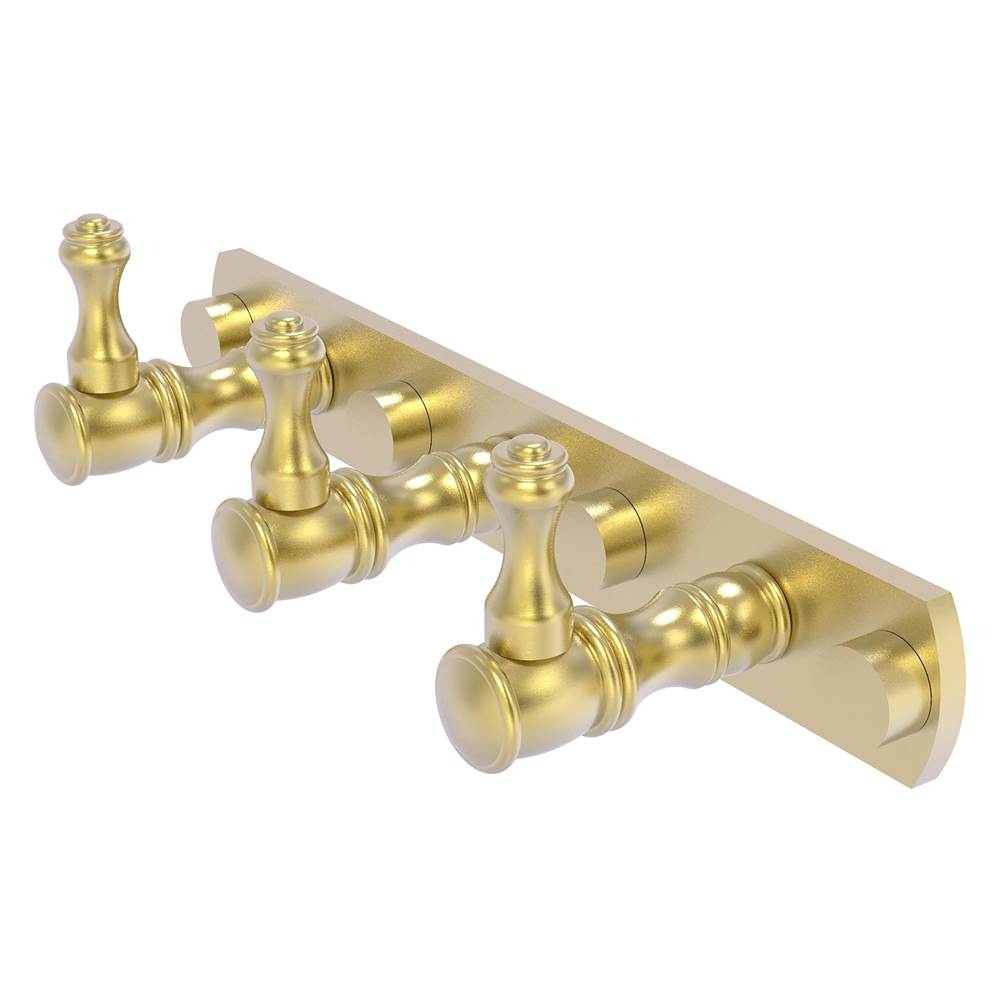 Allied Brass Carolina Collection 3 Position Tie and Belt Rack - Satin Brass