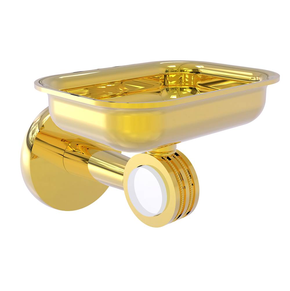 Allied Brass Clearview Collection Wall Mounted Soap Dish Holder with Dotted Accents