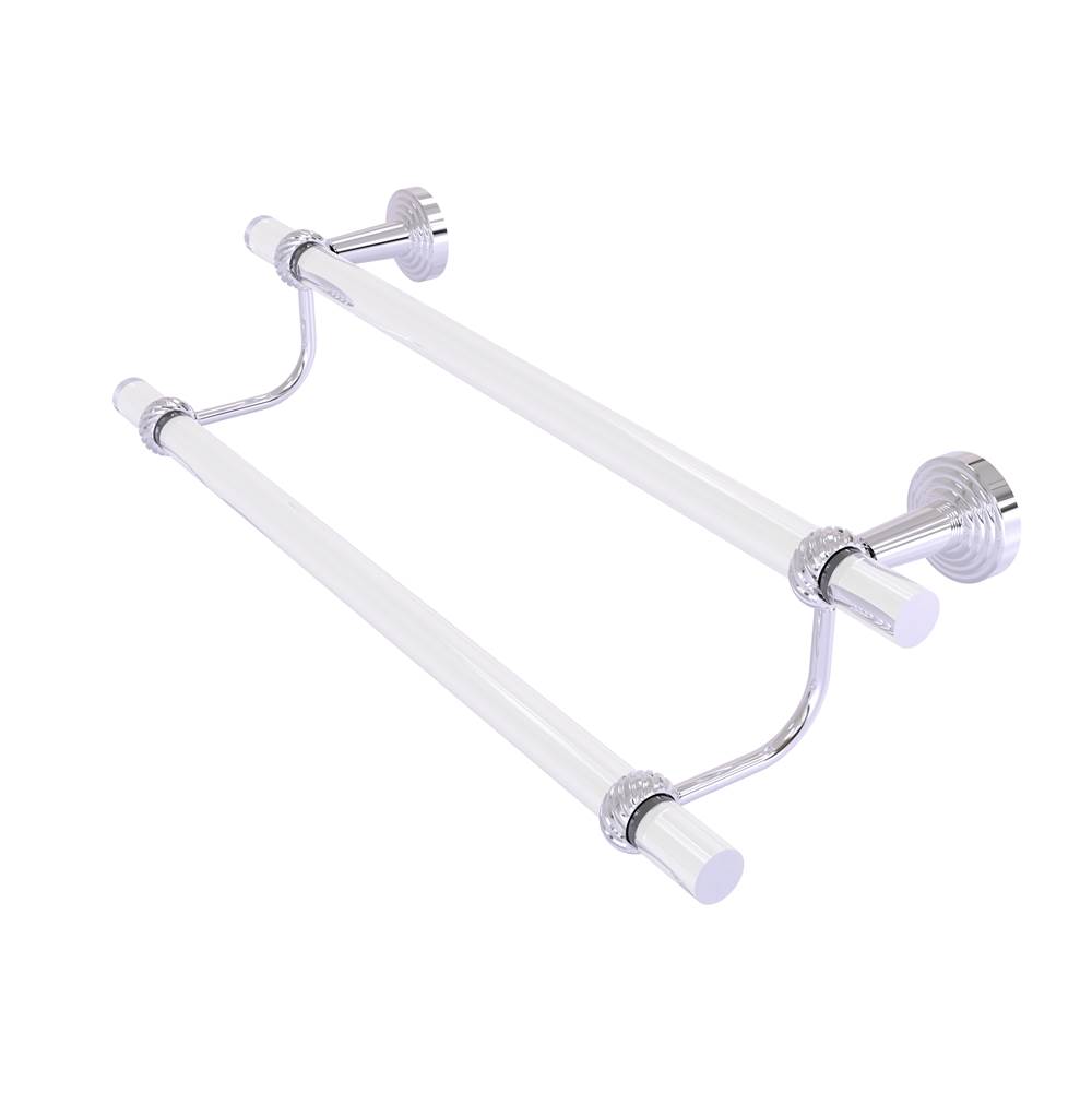 Allied Brass Pacific Beach Collection 18 Inch Double Towel Bar with Twisted Accents