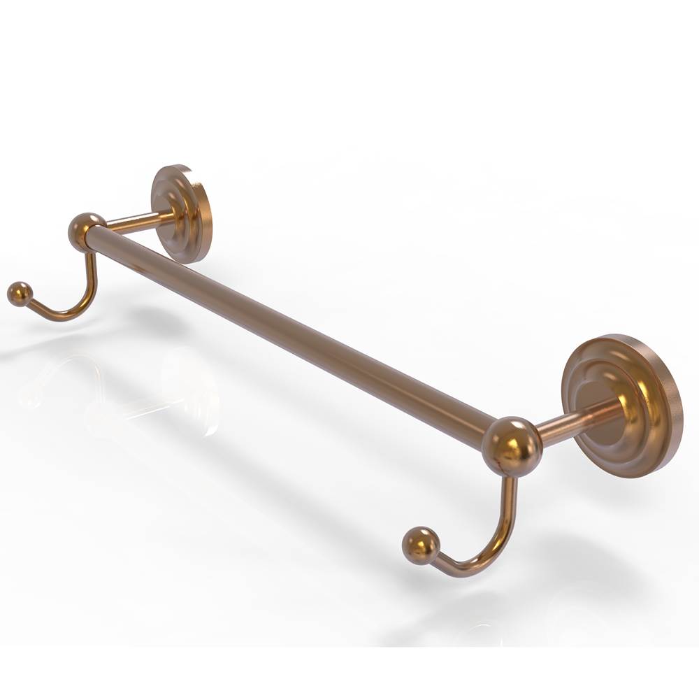 Allied Brass Prestige Que New Collection 30 Inch Towel Bar with Integrated Hooks