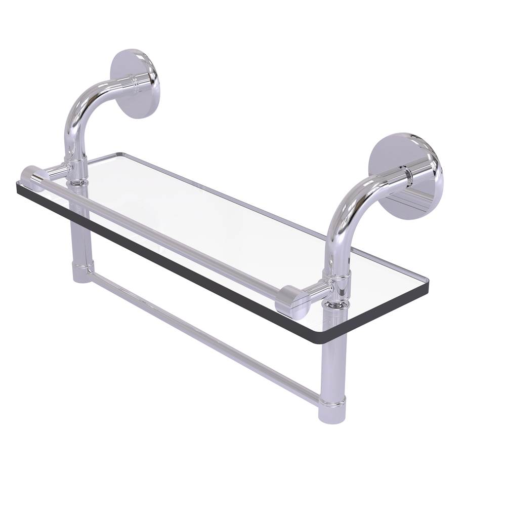 Allied Brass Remi Collection 16 Inch Gallery Glass Shelf with Towel Bar