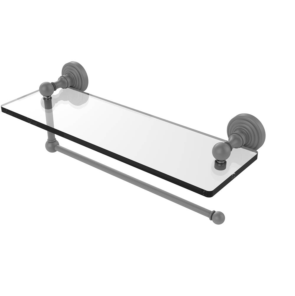 Allied Brass Waverly Place Collection Paper Towel Holder with 16 Inch Glass Shelf