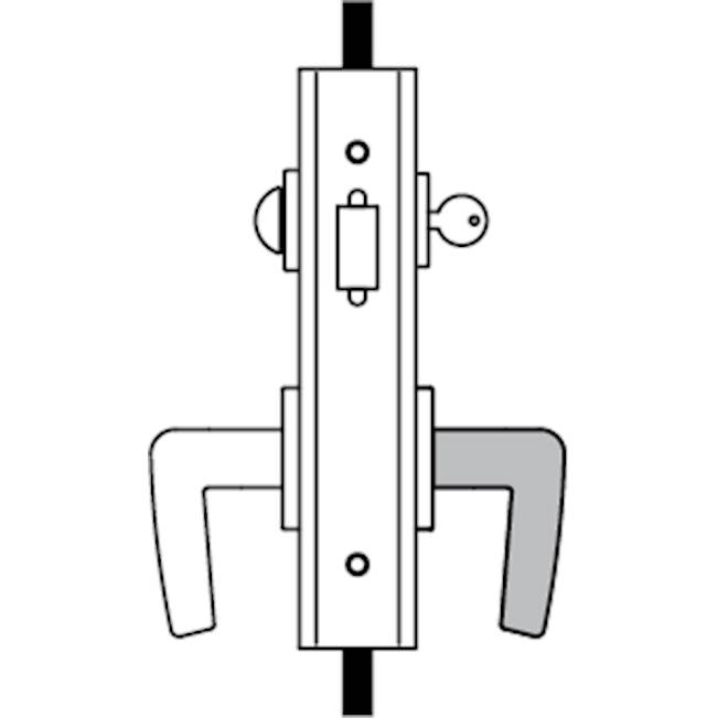 Accurate Lock And Hardware Classroom deadlock (cylinder x t-turn - can only be locked with key outside, cylinder not included)