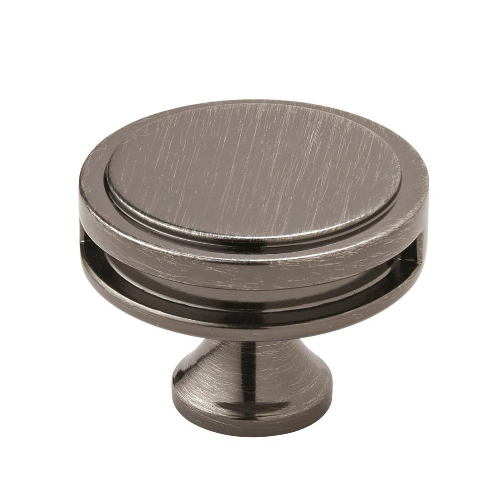 Amerock Oberon 1-3/4 in (44 mm) Diameter Gunmetal Cabinet Knob