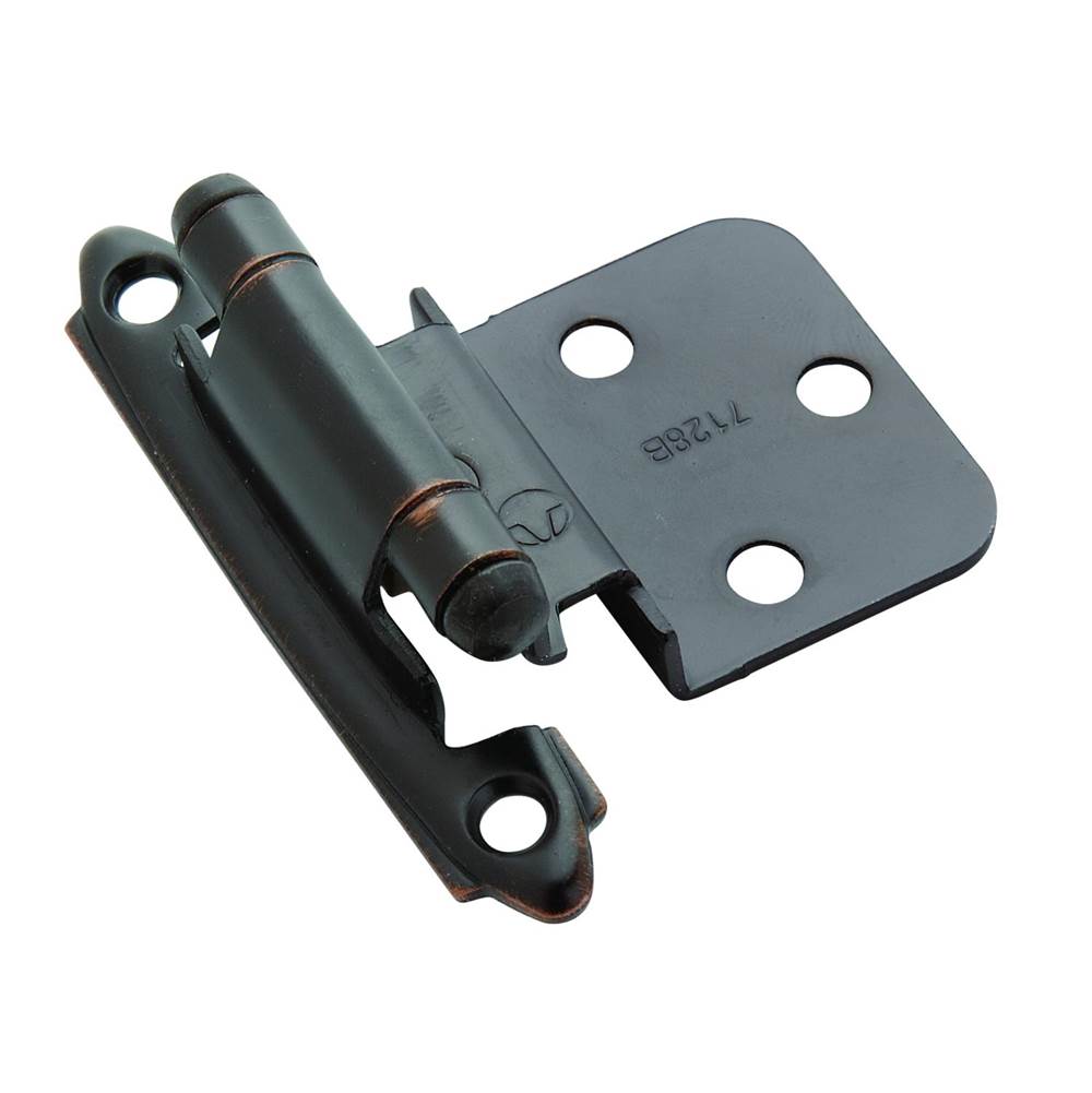Amerock 3/8in (10 mm) Inset Self-Closing, Face Mount Oil-Rubbed Bronze Hinge - 10 Pack