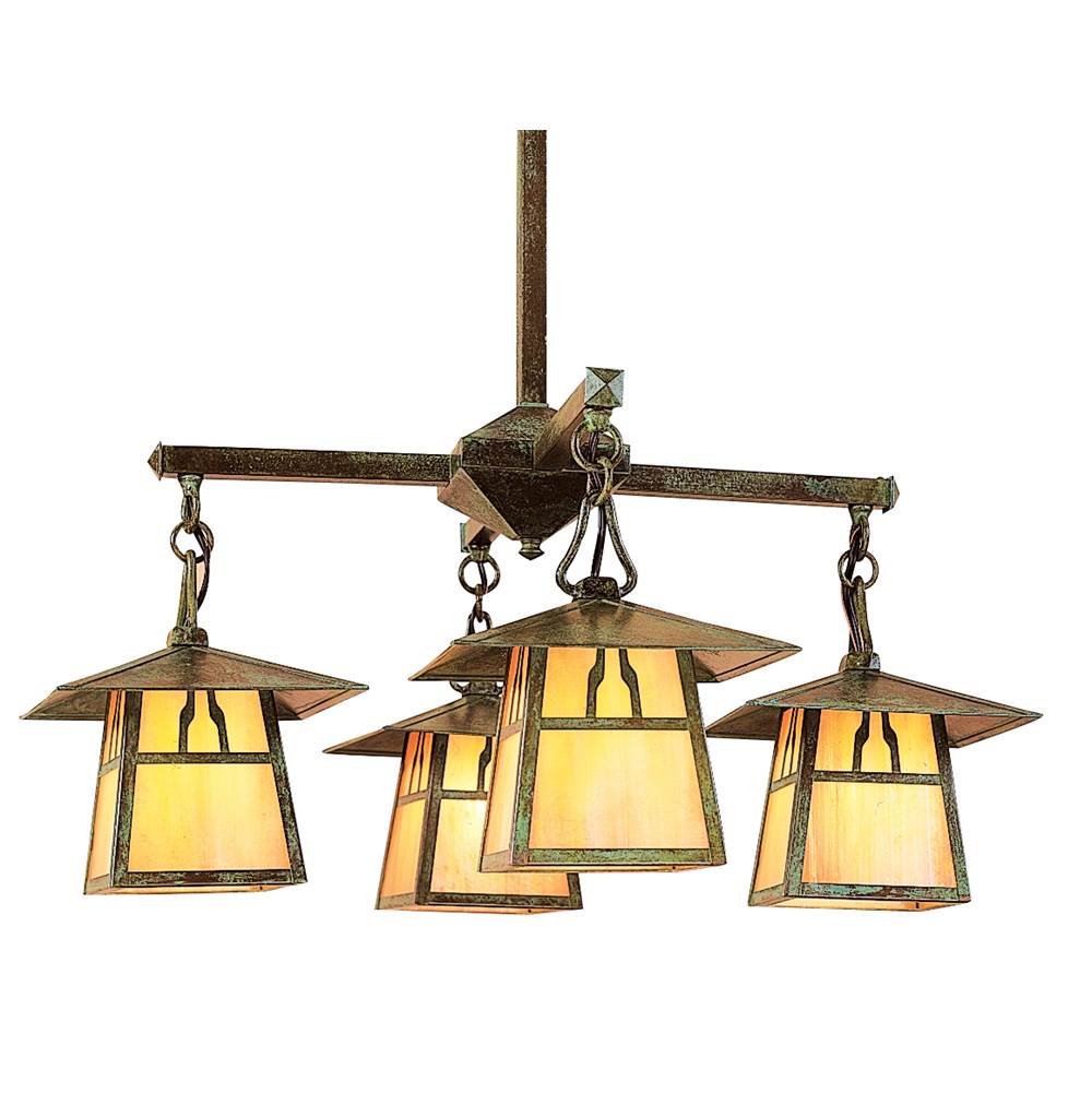 Arroyo Craftsman 8'' Carmel 4 Light Chandelier Without Overlay