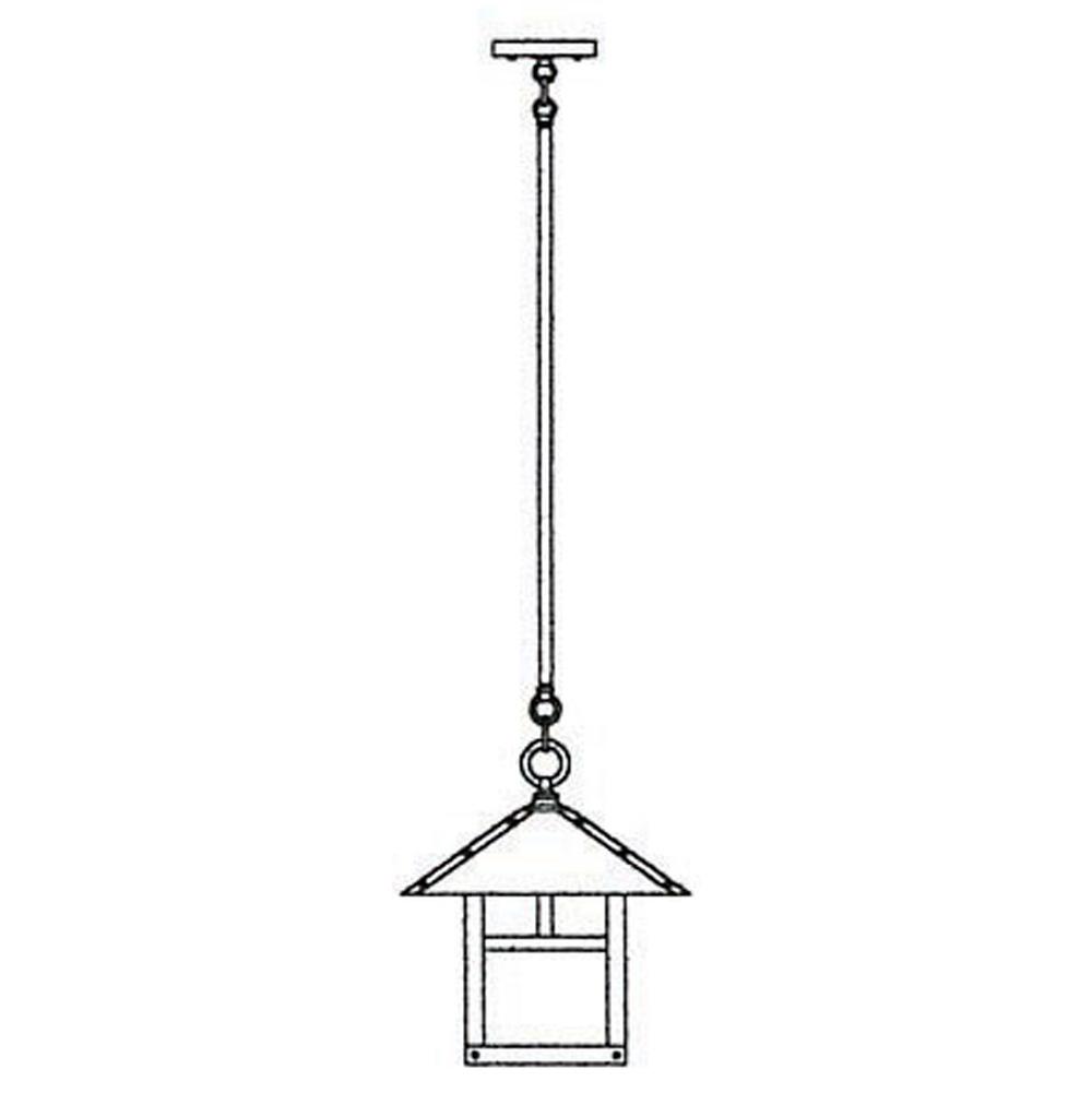 Arroyo Craftsman 12'' Evergreen Stem Hung Pendant Without Overlay