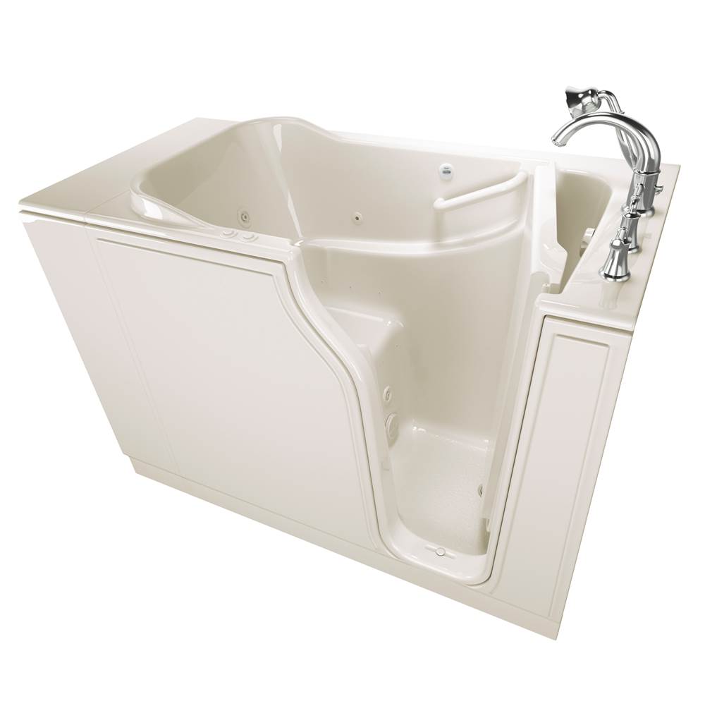 American Standard Gelcoat Value Series 30 x 52 -Inch Walk-in Tub With Combination Air Spa and Whirlpool Systems - Right-Hand Drain With Faucet