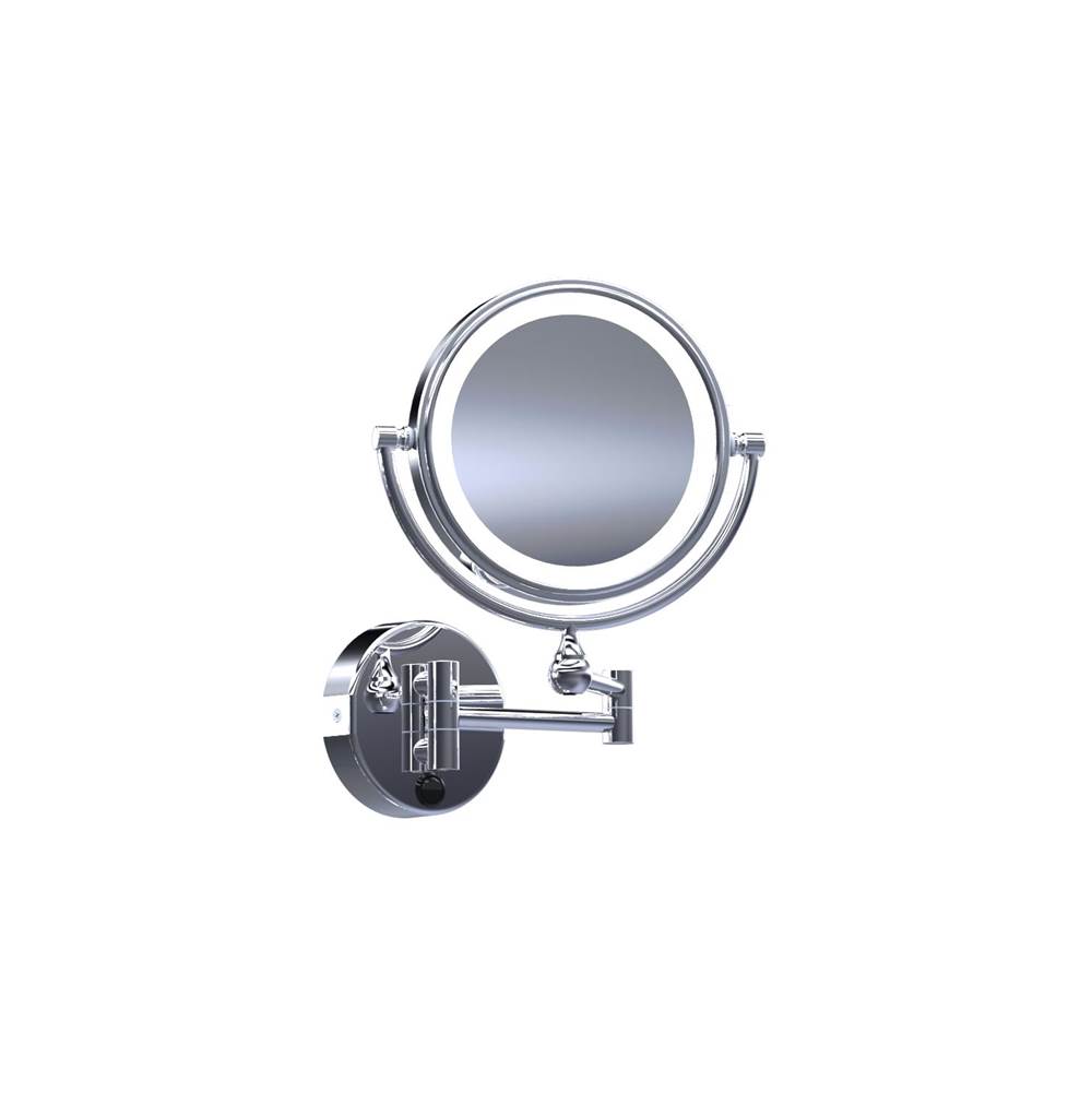 Baci Mirrors Baci Basic Round Double Arm Wall Mirror - Reversible - LED