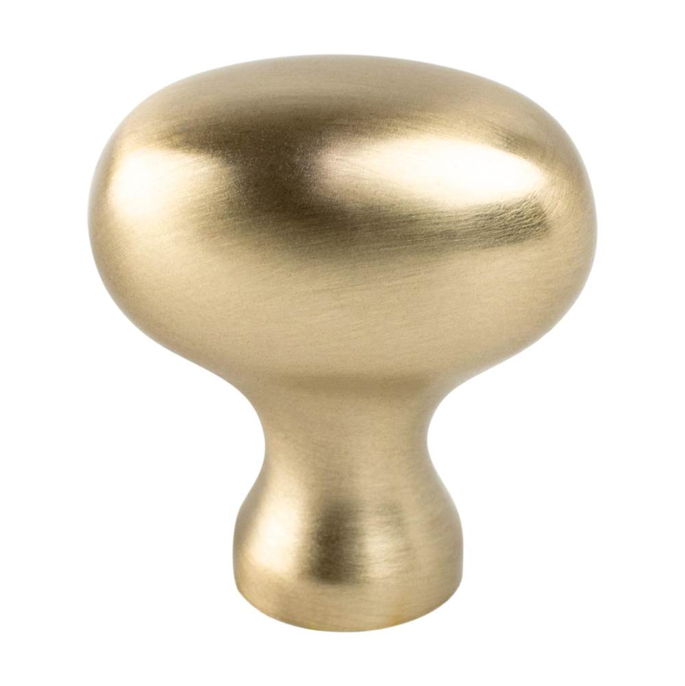 Berenson Transitional Advantage Three Champagne Oval Knob - This knob has a tooth on the bottom.