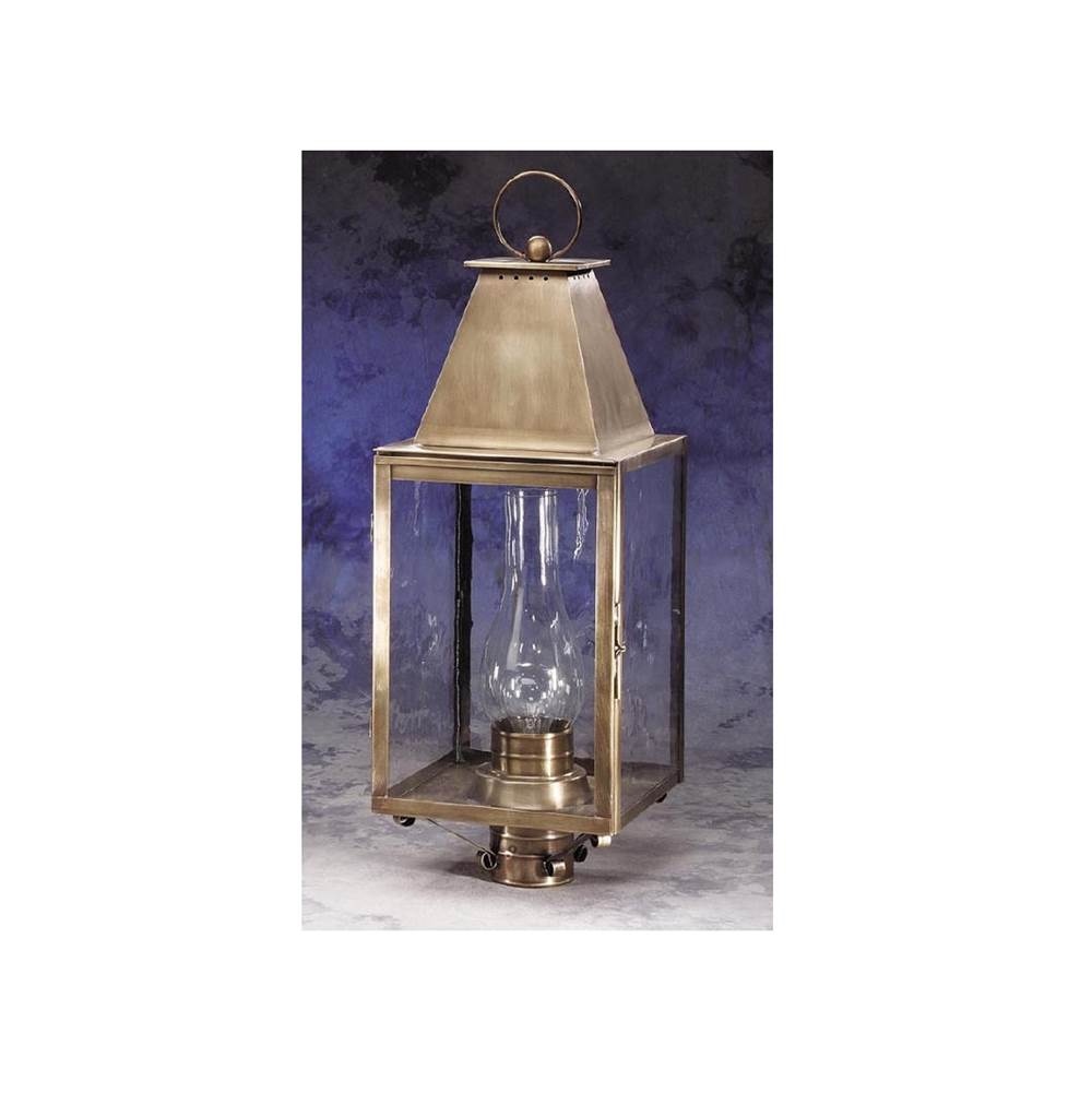 Brass Traditions Large Craftsman Style One Light Post Lantern with burricane