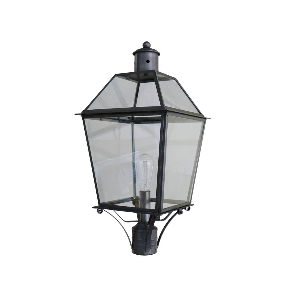Brass Traditions Large Glass Top Tapered One Light Post Lantern