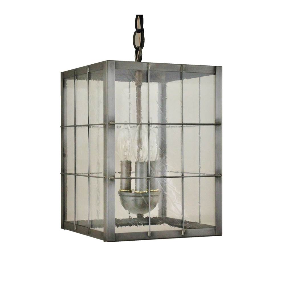 Brass Traditions Modern Farmhouse Style Three Light Indoor/Outdoor Hanging Lantern with optional H wire pattern