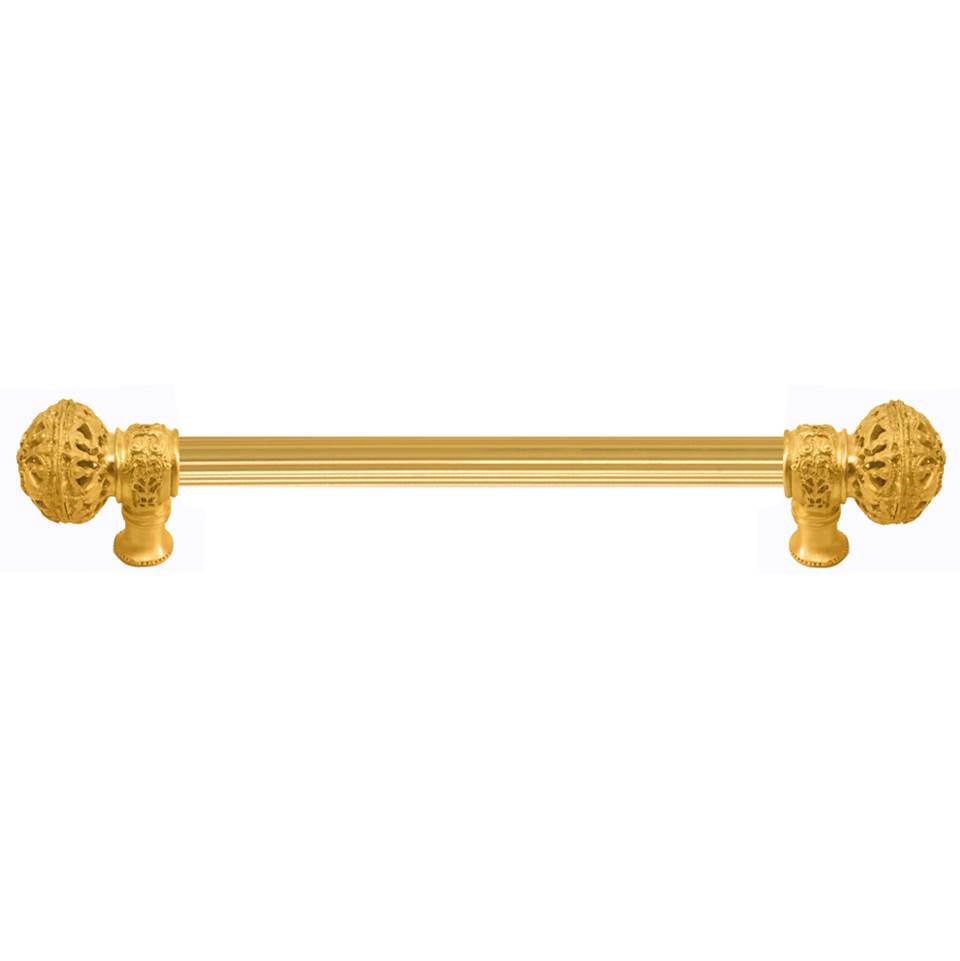 Carpe Diem Hardware Juliane Grace 9'' O.C. (Approximately) With 5/8'' Reeded Center Long Pull Large Finial In Gilded Mercury.