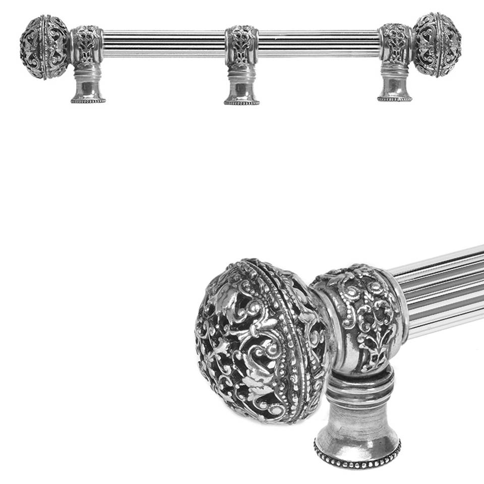 Carpe Diem Hardware Juliane Grace 9'' O.C. (Approximately) With 5/8'' Reeded Center Long Pull and Center Brace Large Finial In Chalice.