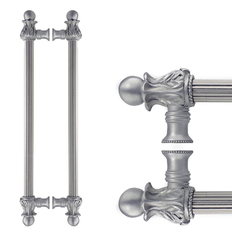 Carpe Diem Hardware Acanthus Back To Back 18'' O.C. {Approx.} w/ 5/8'' Reeded Center Long Pull Romanesque Style