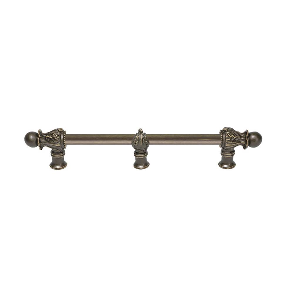 Carpe Diem Hardware Acanthus 9'' O.C. (Approx.) With 1/2'' Round Smooth Bar Romanesque Style With Center Brace