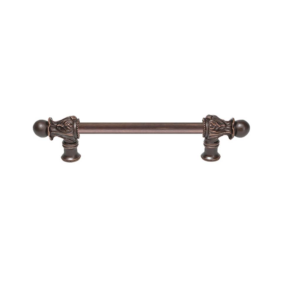 Carpe Diem Hardware Acanthus 6'' O.C. {Approx.} w/ 1/2'' Round Smooth Bar Long Pull Romanesque Style
