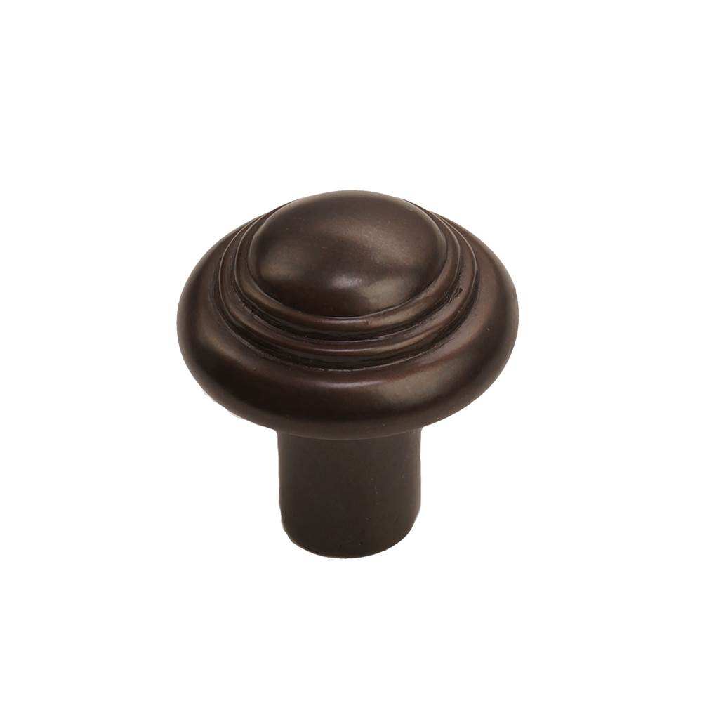 Coastal Bronze Button Round Knob, Espresso