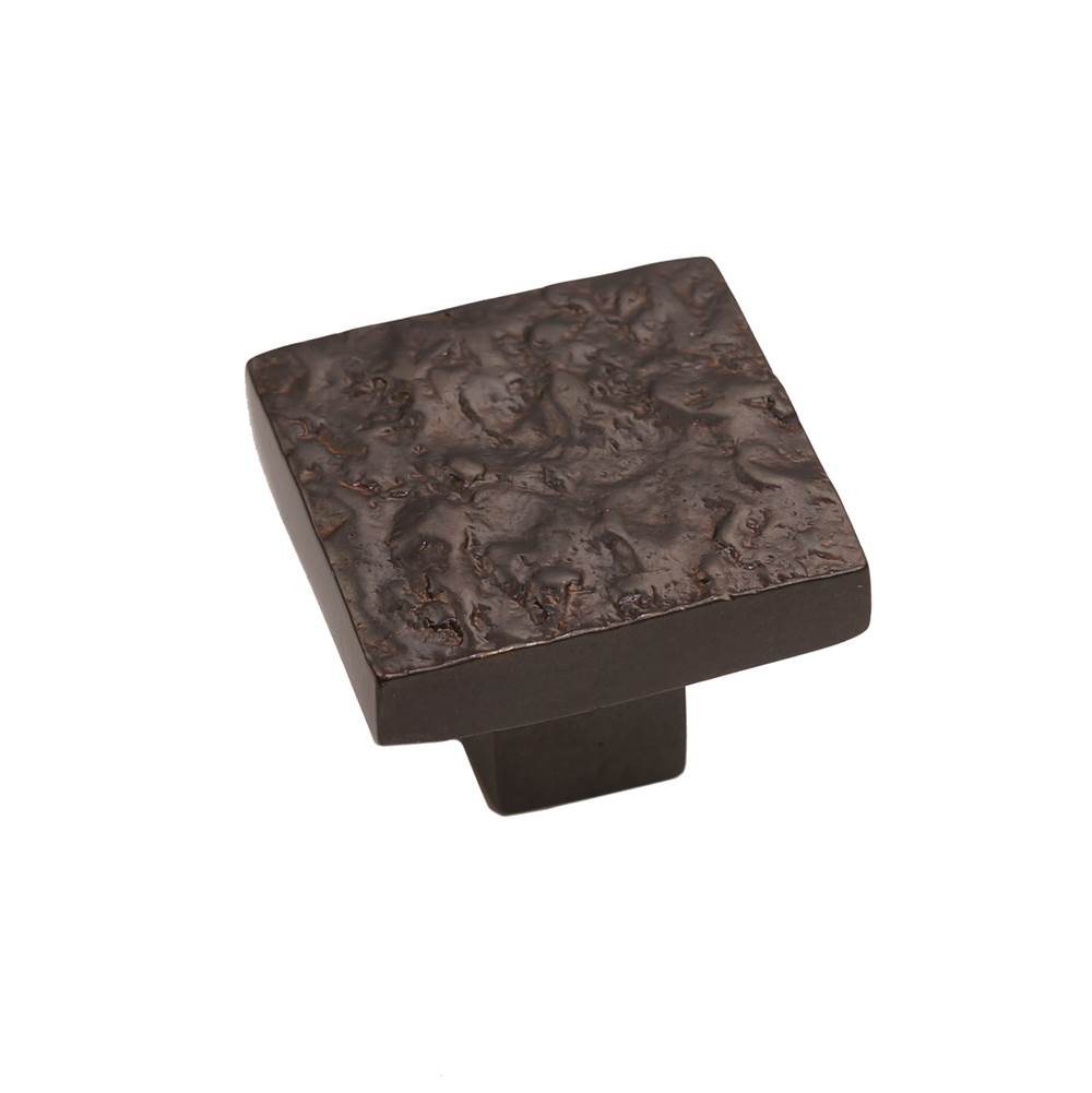Coastal Bronze Textured Square Knob, Espresso