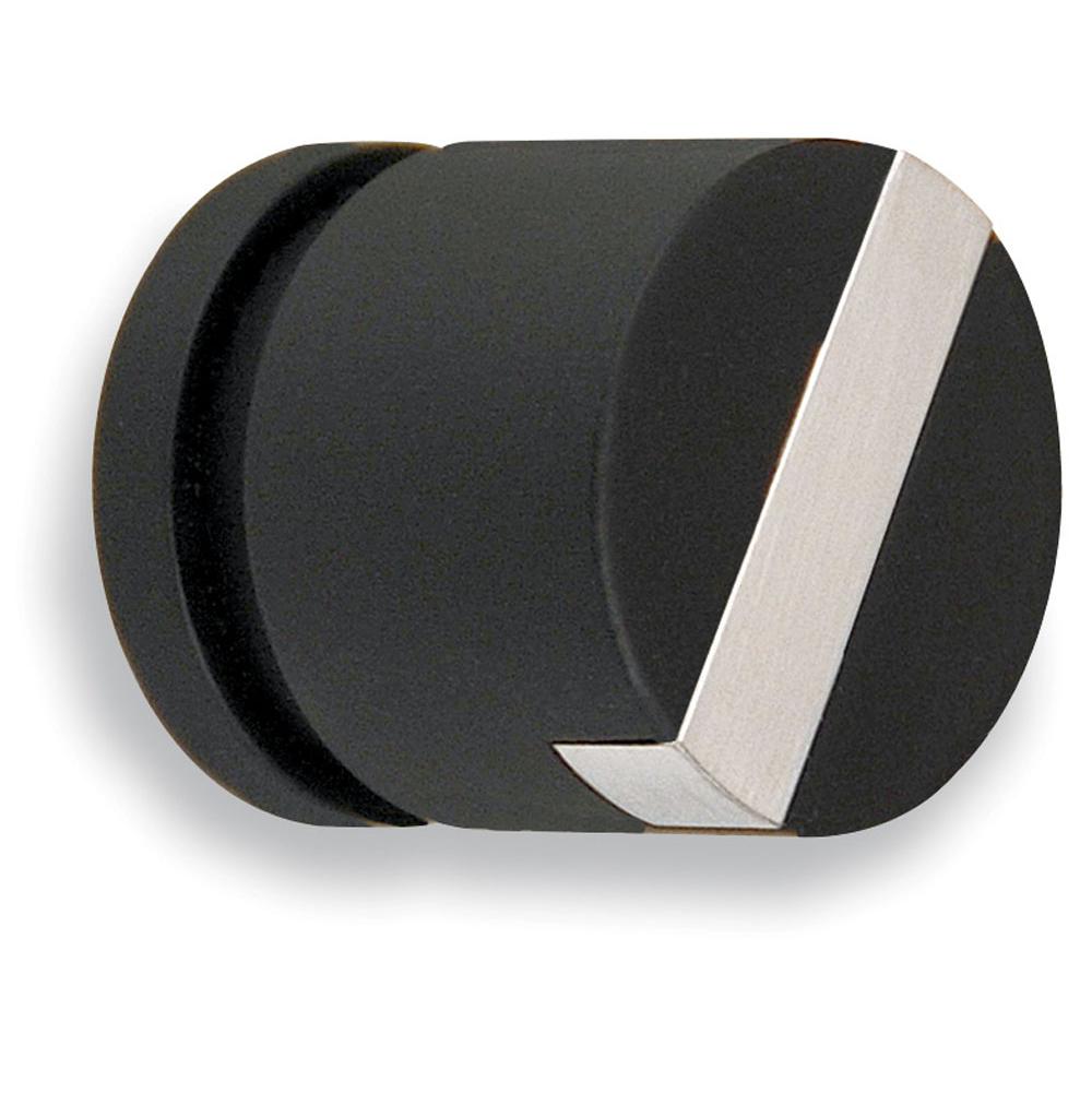 Colonial Bronze Top Striped Cabinet Knob Hand Finished in Matte Satin Bronze and Matte Oil Rubbed Bronze