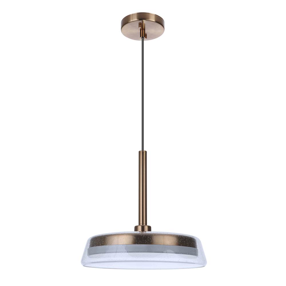 Craftmade Centric 14'' LED Pendant in Satin Brass