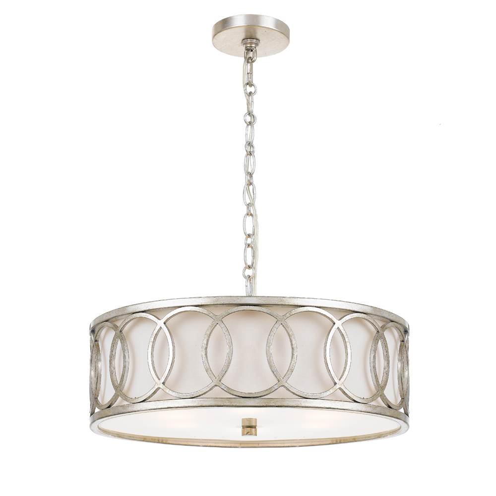 Crystorama Libby Langdon for Crystorama Graham 6 Light Antique Silver Chandelier