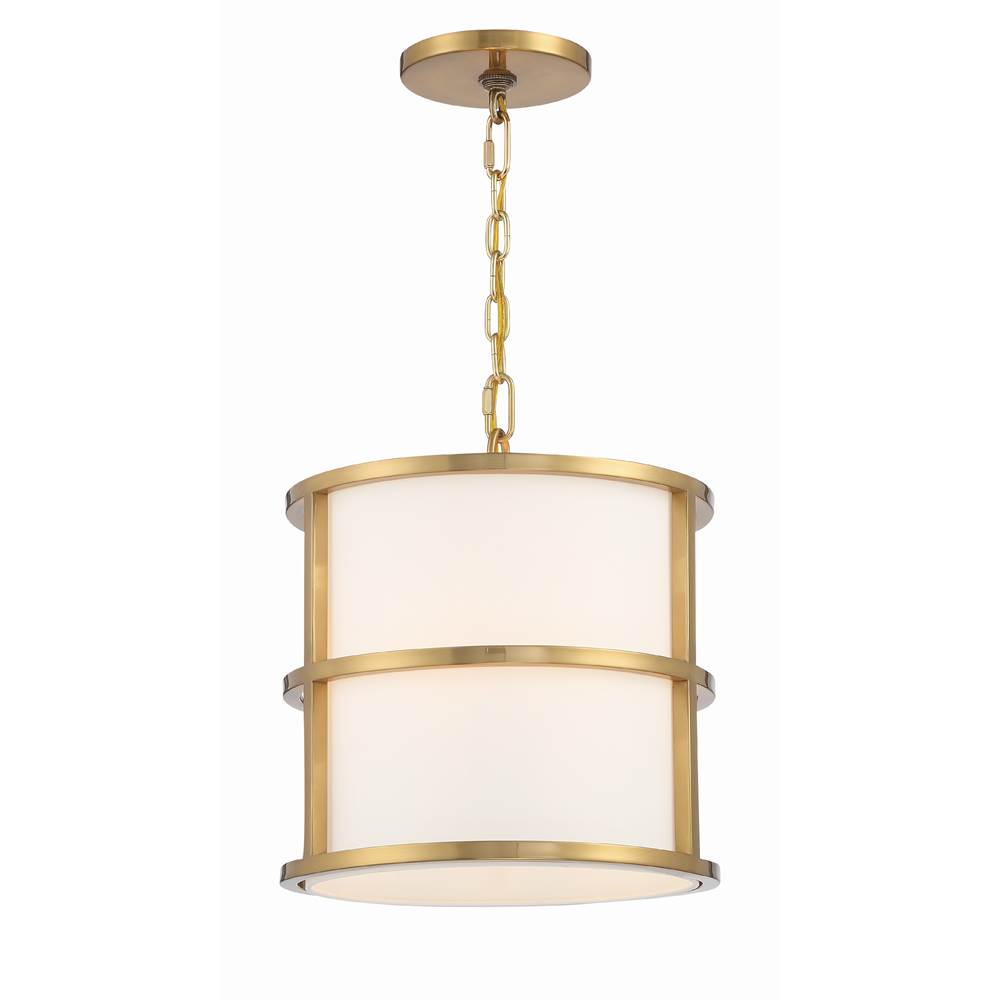 Crystorama Brian Patrick Flynn for Crystorama Hulton 3 Light Luxe Gold Pendant