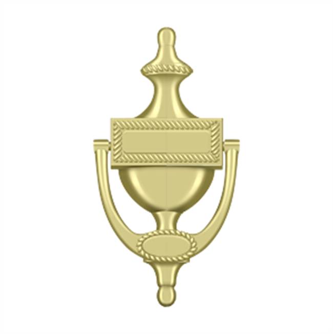 Deltana Victorian Rope Door Knocker 7.5'' X 4'', Polished Brass