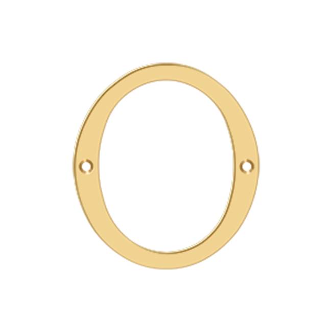 Deltana 4'' Numbers, Solid Brass