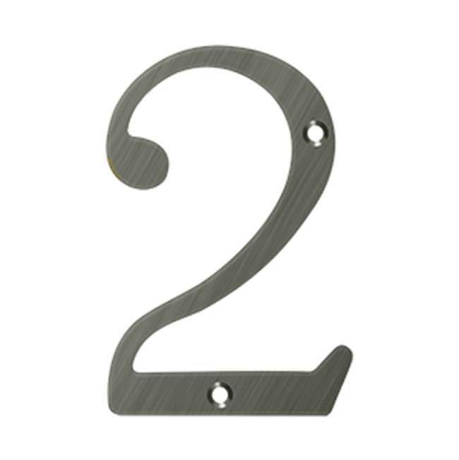 Deltana 6'' Numbers, Solid Brass