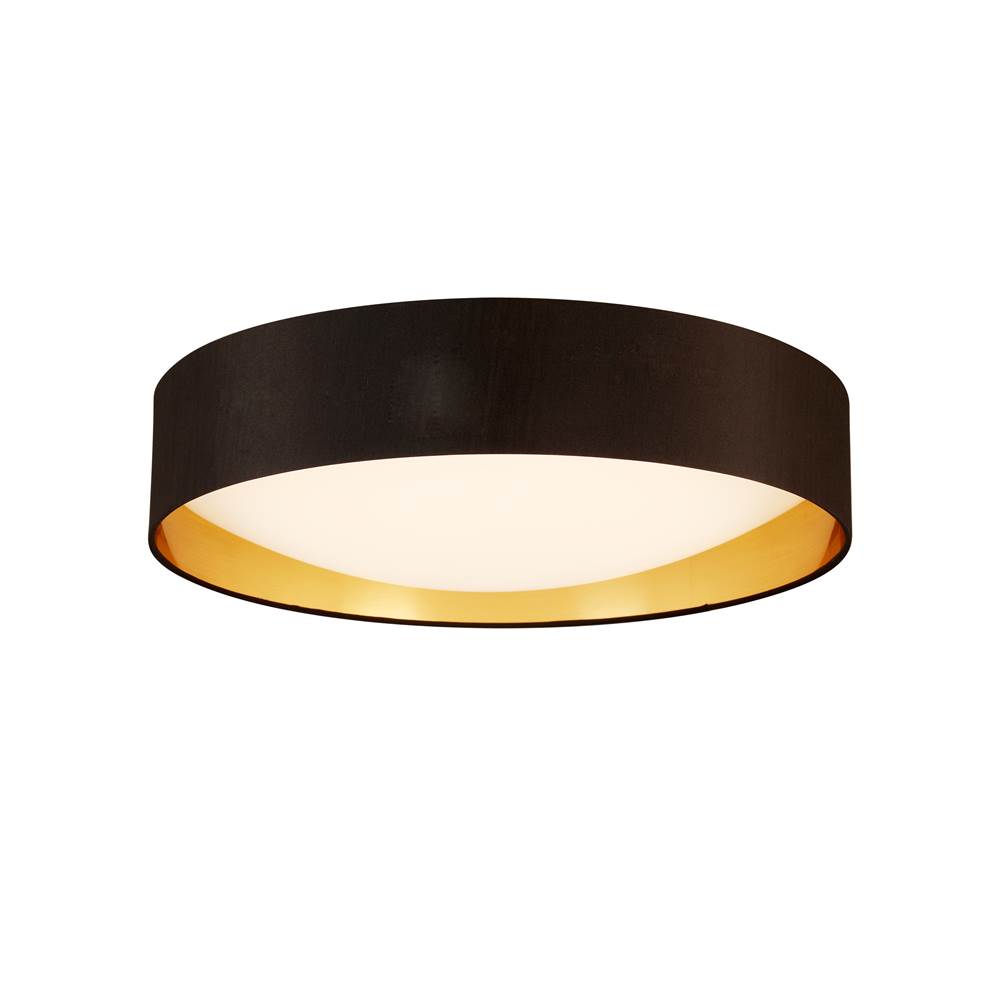 Eglo LED Ceiling Light -  20'' black exterior and Gold Interior fabric Shade w/ acrylic diffuser