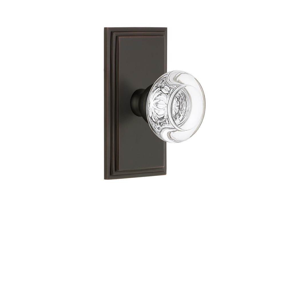 Grandeur Hardware Grandeur Carre Plate Double Dummy with Bordeaux Crystal Knob in Timeless Bronze