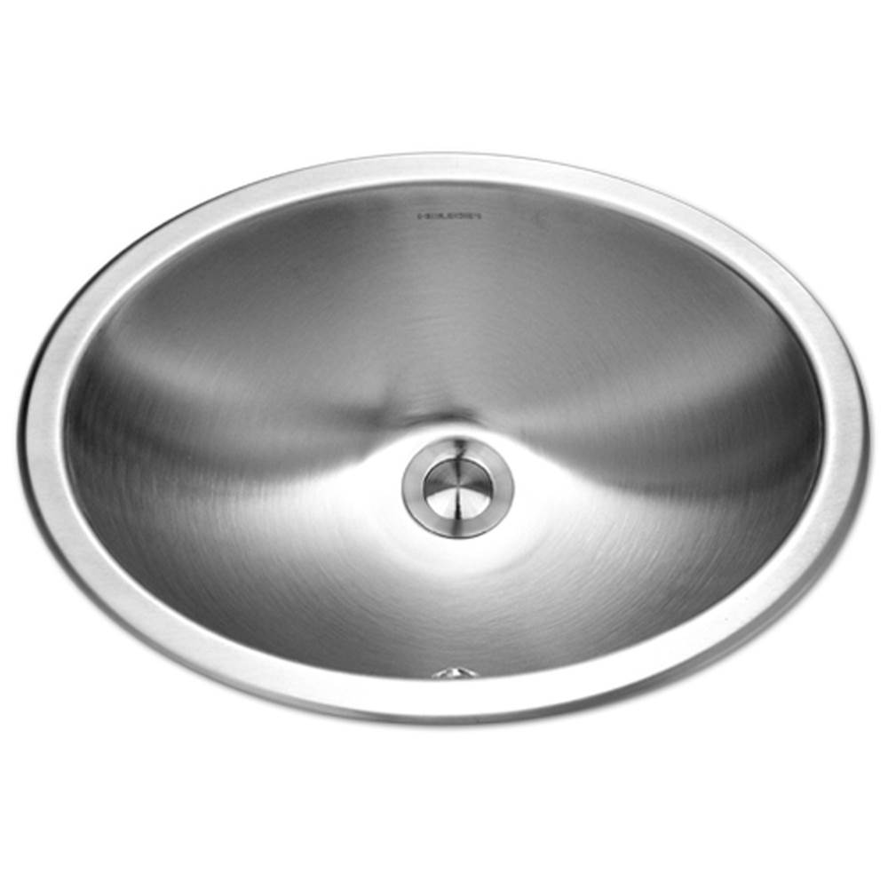 Hamat Undermount Stainless Steel Oval Bowl Lavatory Sink with Overflow