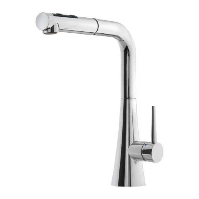 Hamat Dual Function Pull Out Kitchen Faucet in Brushed Nickel