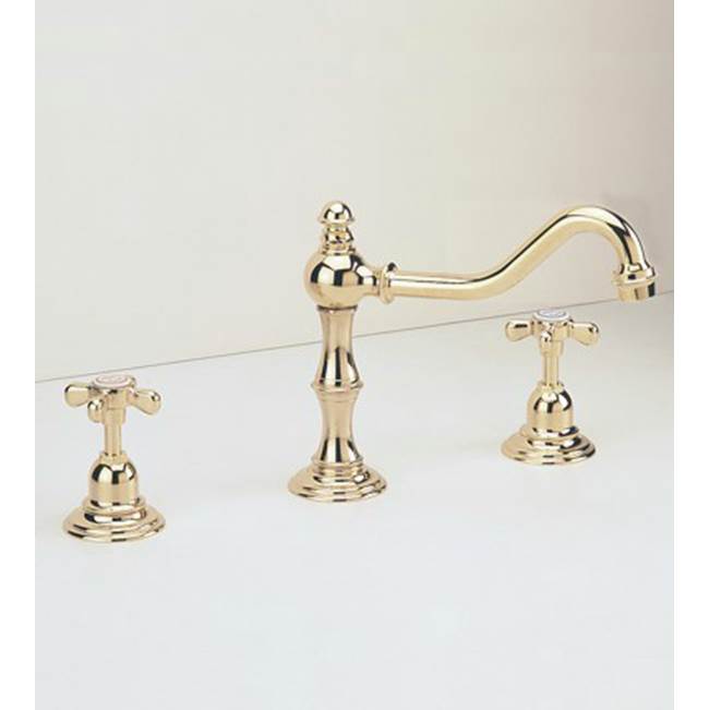 Herbeau ''Royale'' Three-Hole Kitchen Mixer in Polished Brass