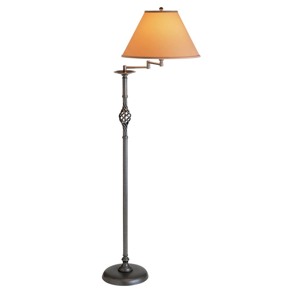 Hubbardton Forge Twist Basket Swing Arm Floor Lamp, 242160-SKT-10-SL1655