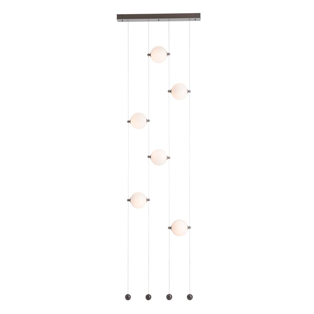 Hubbardton Forge Abacus 6-Light Ceiling-to-Floor LED Pendant, 139055-LED-STND-82-GG0668