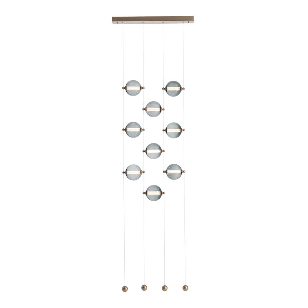 Hubbardton Forge Abacus 9-Light Ceiling-to-Floor LED Pendant, 139057-LED-STND-86-YL0668