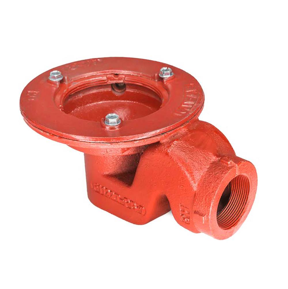 Infinity Drain Clamp Down Drain Cast Iron, Integral Trap 4” Throat, 2” Threaded Side Outlet
