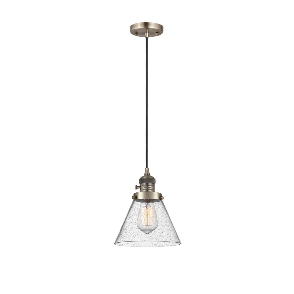 Innovations Cone 1 Light 8'' Mini Pendant with Switch
