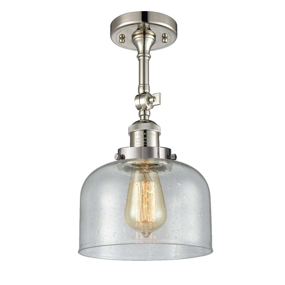 Innovations Large Bell 1 Light Semi-Flush Mount part of the Franklin Restoration Collection