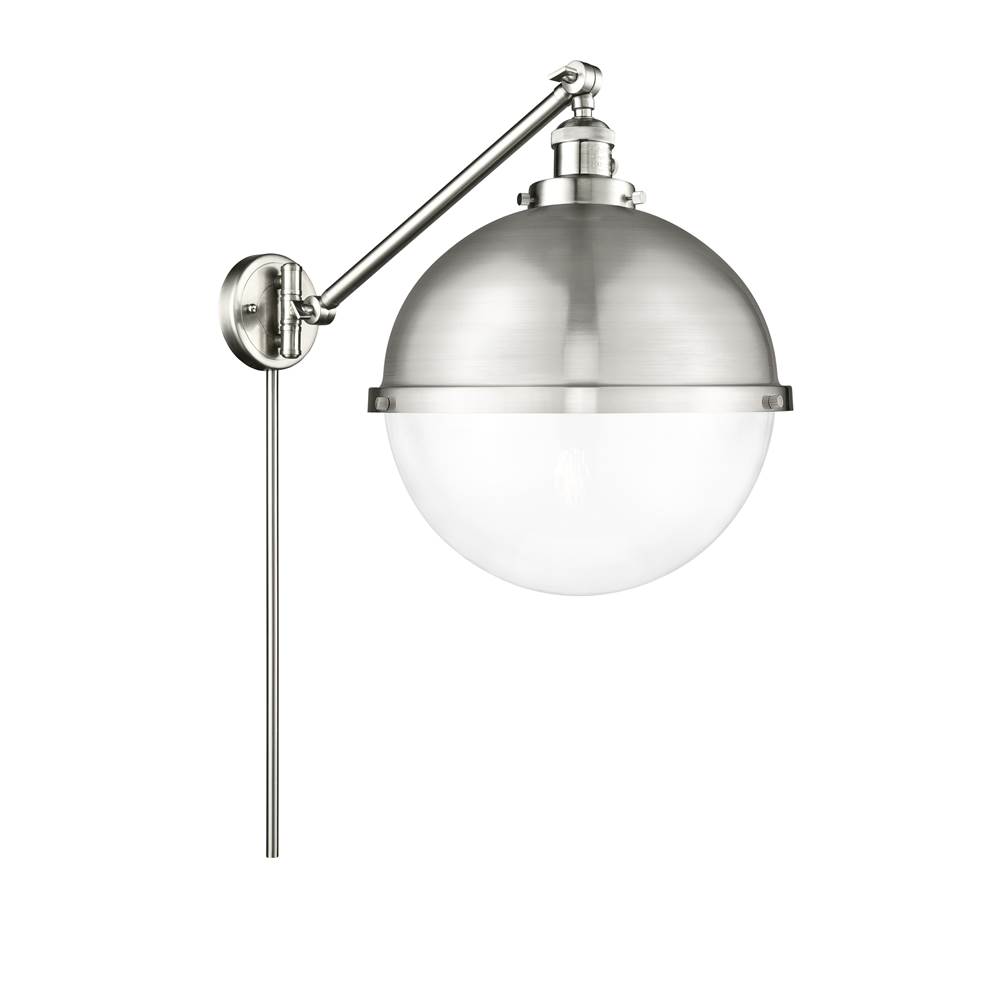 Innovations Half Metal Half Glass Dome 1 Light  12.875 inch Swing Arm