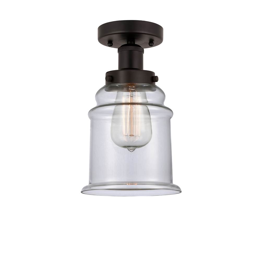 Innovations Canton 1 Light Semi-Flush Mount part of the Edison Collection