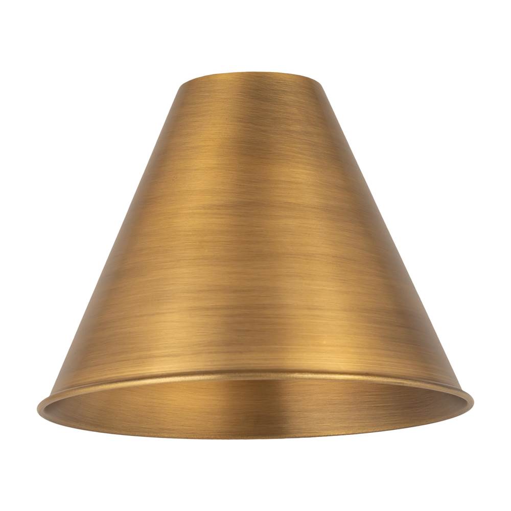 Innovations Ballston Cone Light 12 inch Brushed Brass Metal Shade