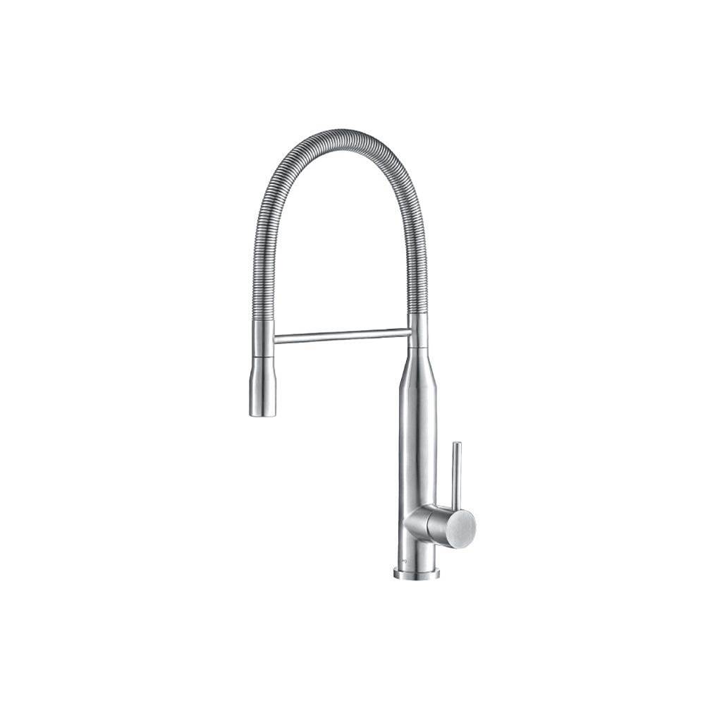 Isenberg Glatt - Semi-Professional Dual Spray Stainless Steel Kitchen Faucet With Pull Out