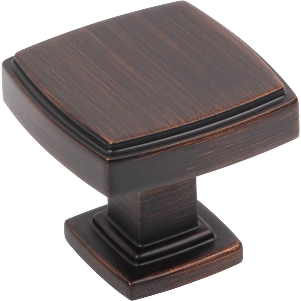 Jeffrey Alexander 1-1/4'' Overall Length Brushed Oil Rubbed Bronze Square Renzo Cabinet Knob