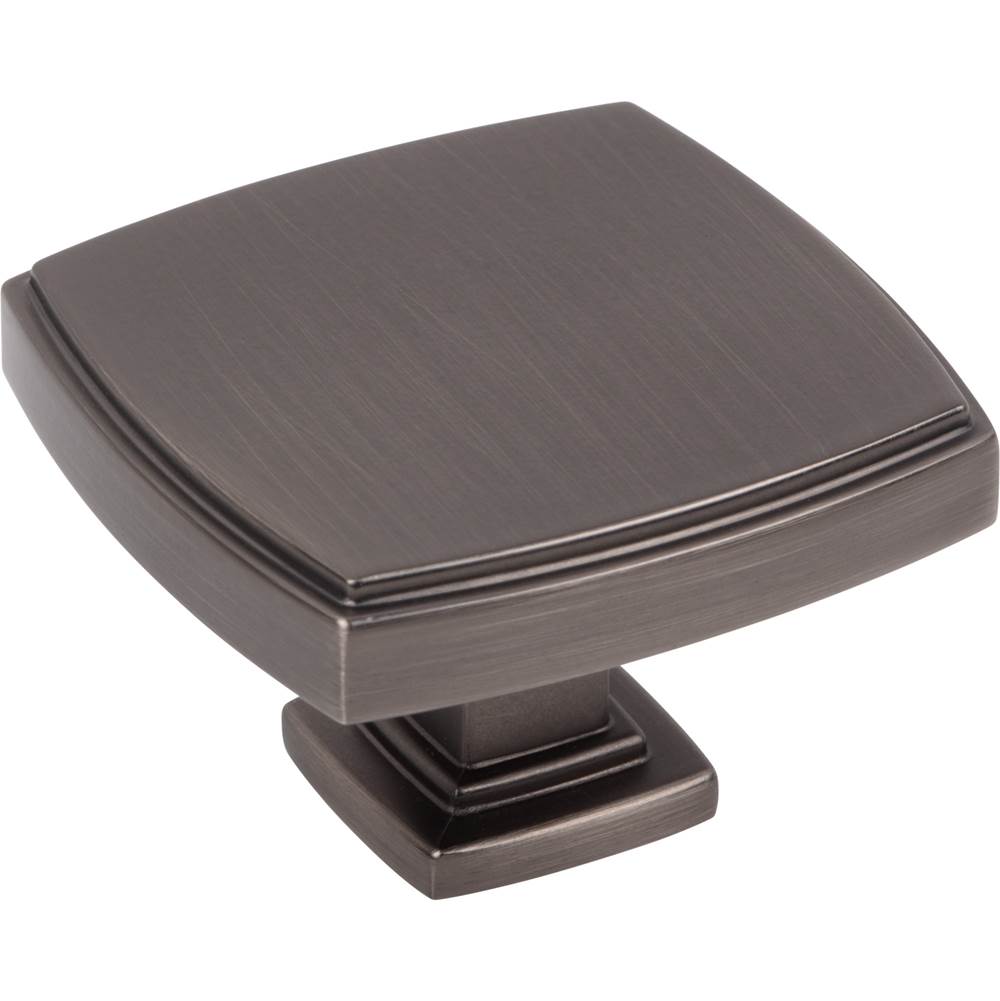 Jeffrey Alexander 1-3/4'' Overall Length Brushed Pewter Square Renzo Cabinet Knob